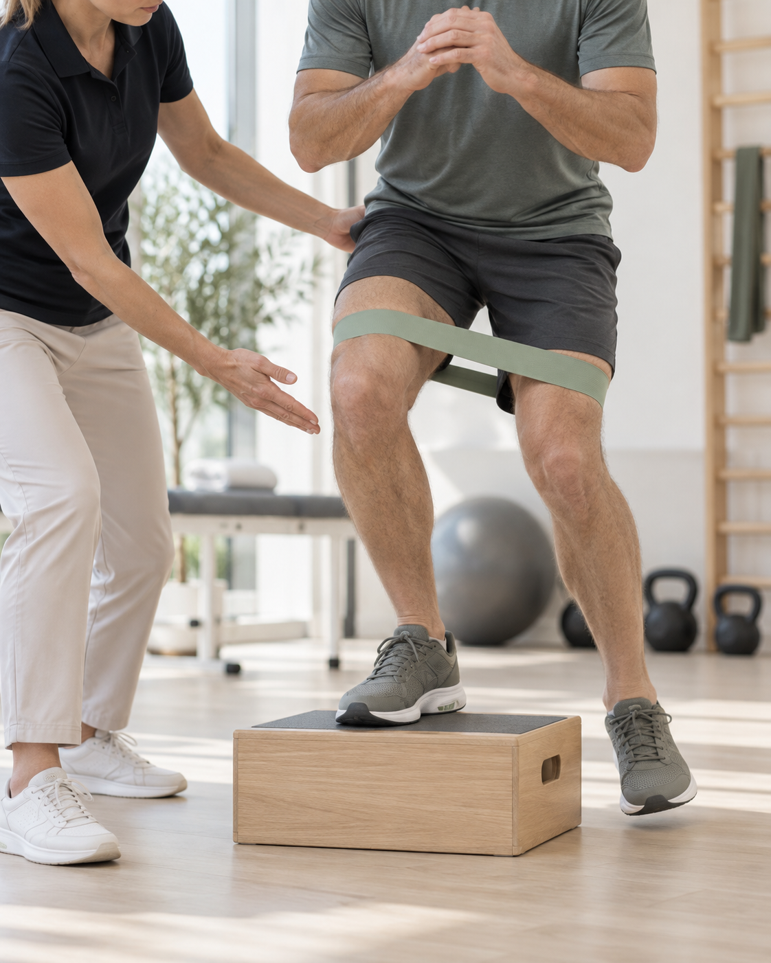 Exercice de physiothérapie pour le traitement conservateur d’une lésion du ménisque