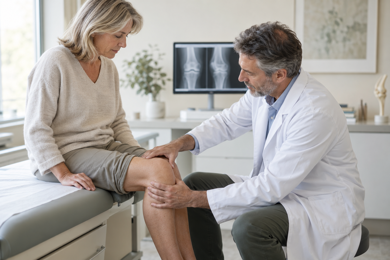 Examen clinique pour diagnostiquer une arthrose du genou