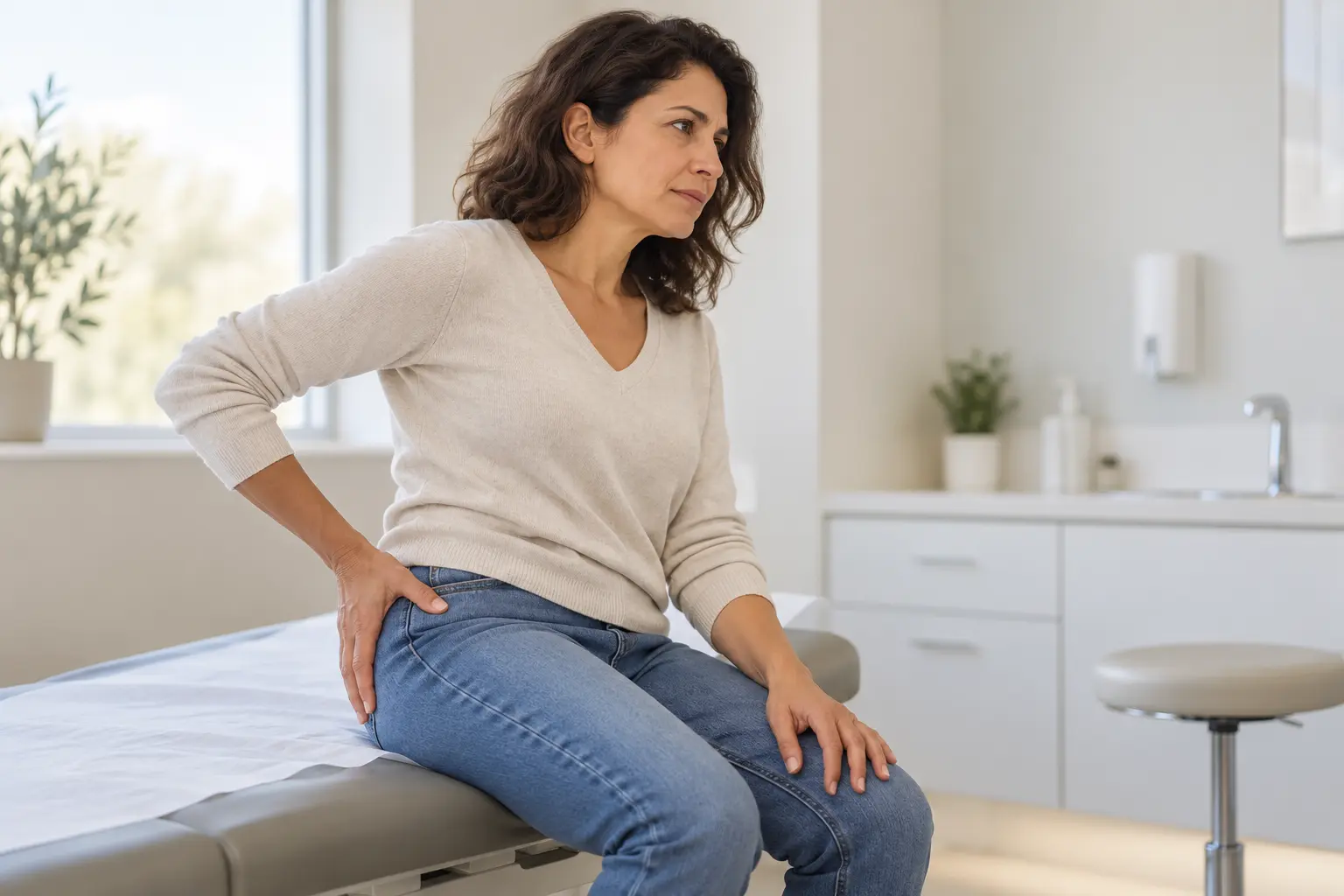 Arthrite inflammatoire de la hanche lors d’un examen clinique