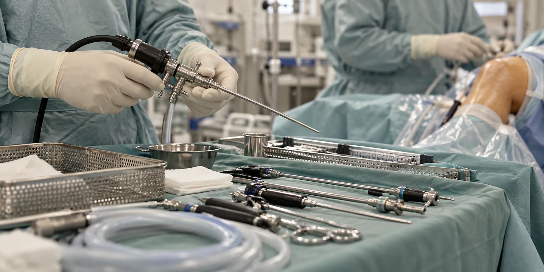 bloc opératoire arthroscopie du ligament croisé postérieur