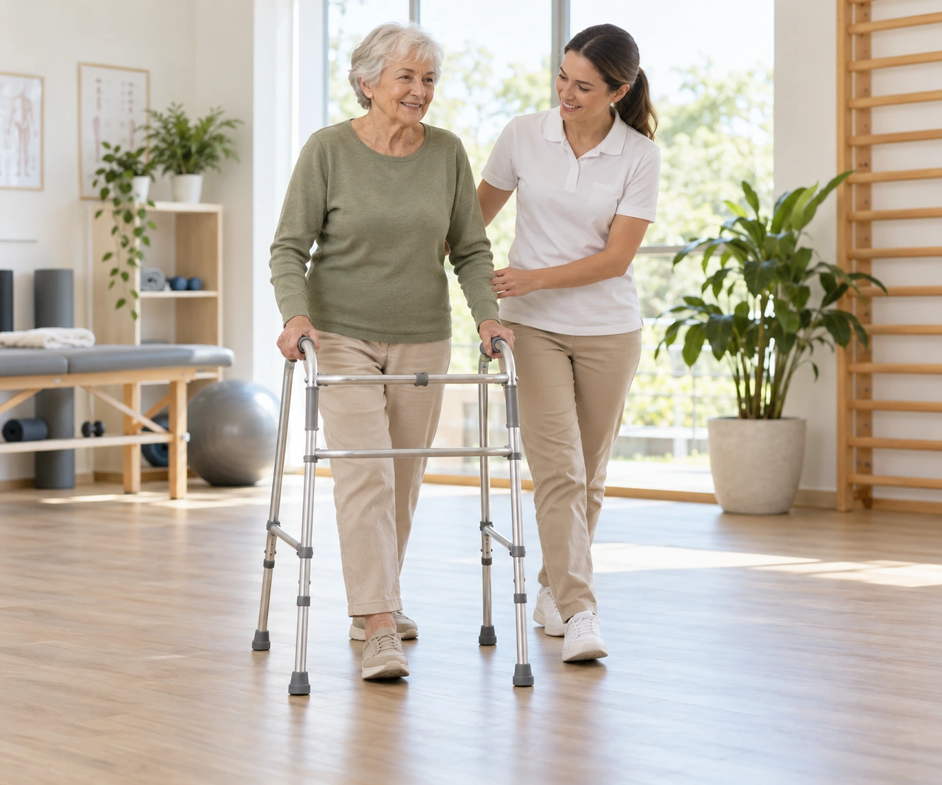 Rééducation à la marche après une fracture périprothétique