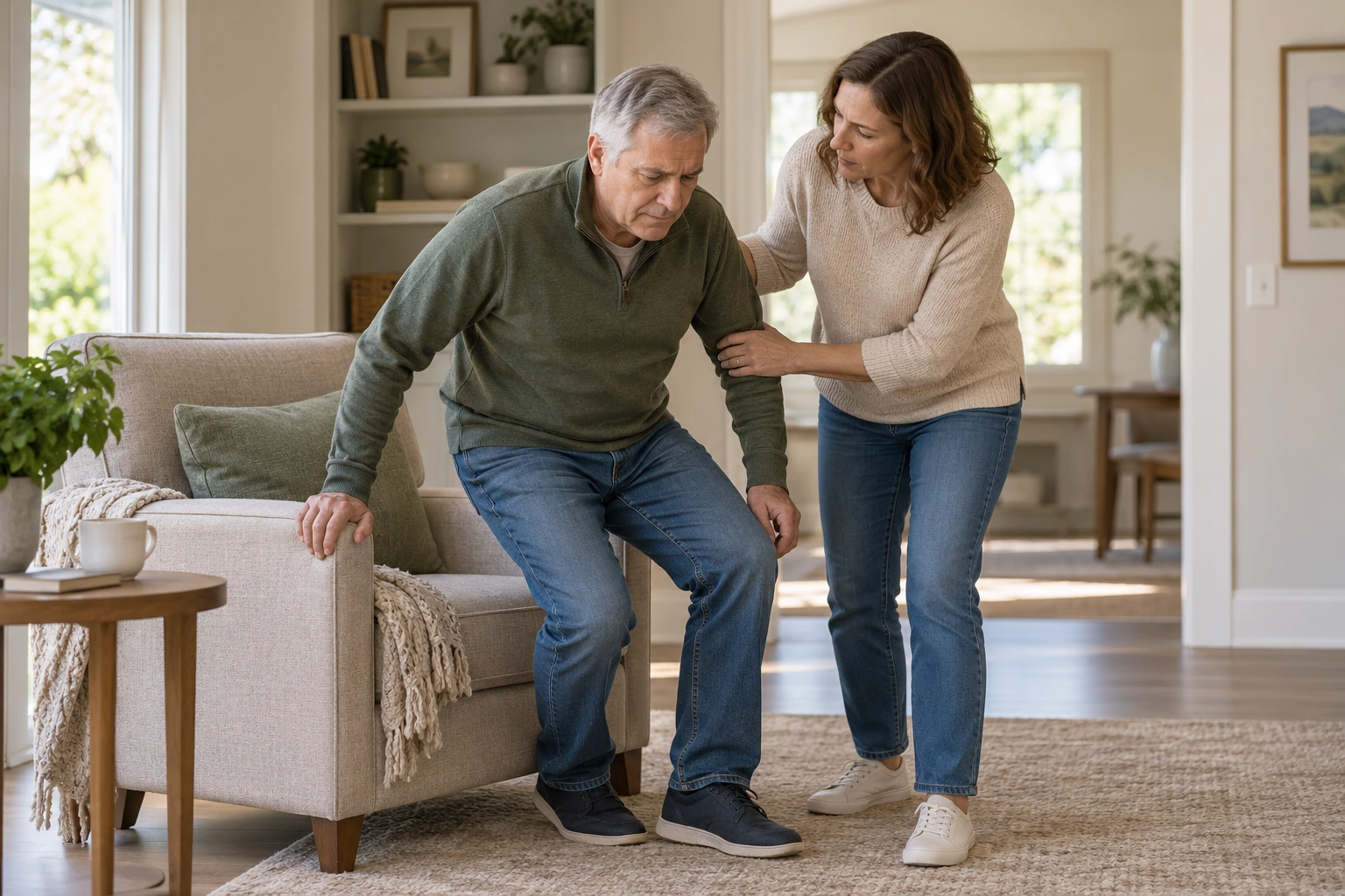 Patient présentant une gêne après une fracture périprothétique