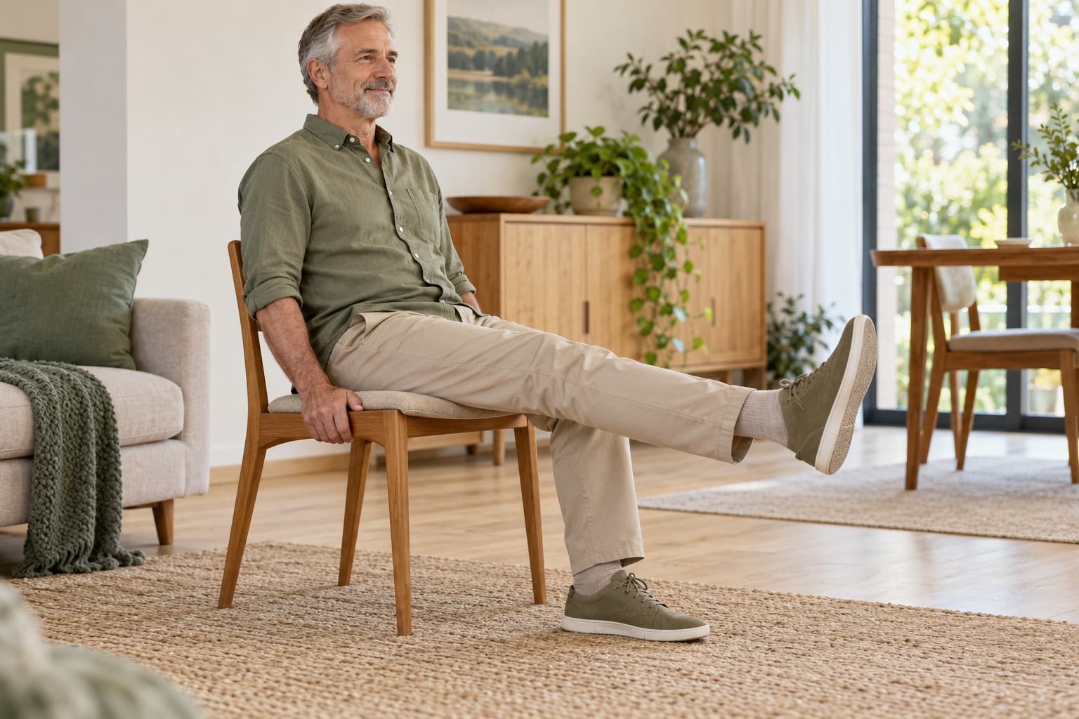 Exercice doux d’extension du genou à domicile pour kyste meniscal
