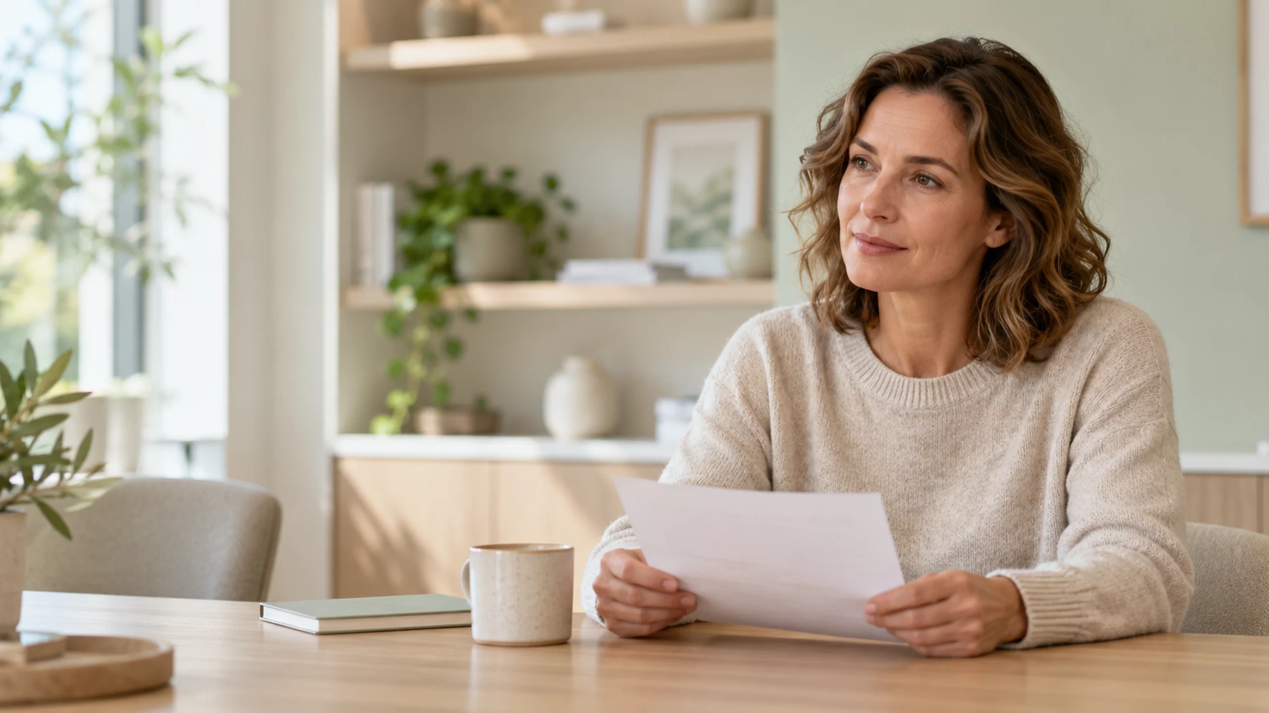 Patiente préparant sa consultation de suivi pour discuter Lipogems®