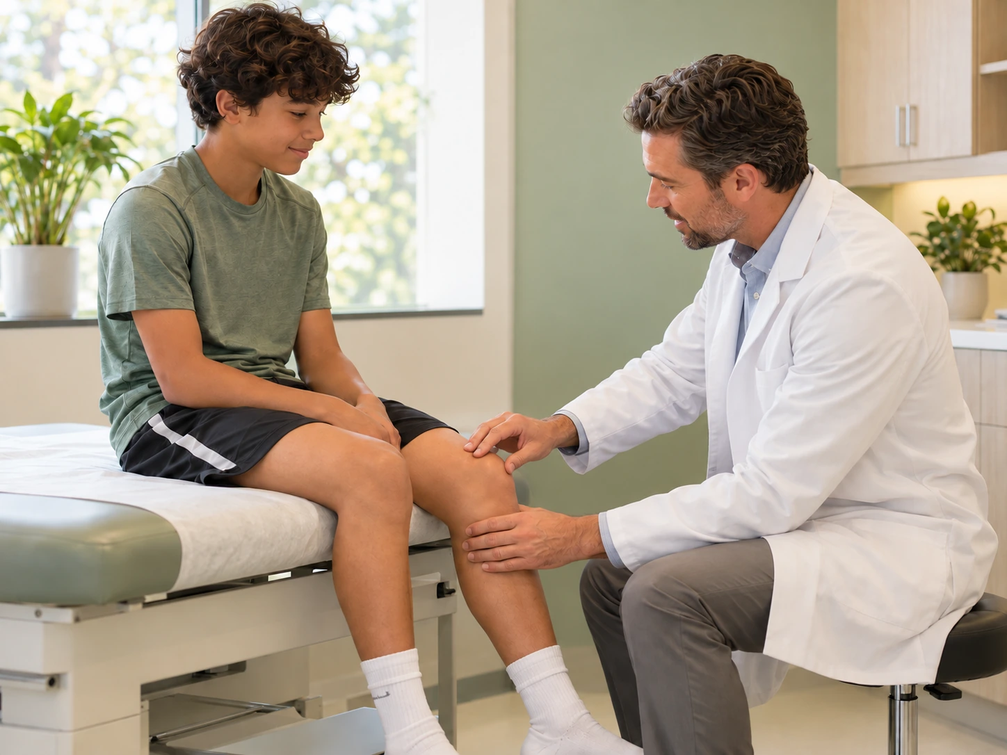 Maladie d’Osgood-Schlatter évaluée en consultation chez un adolescent