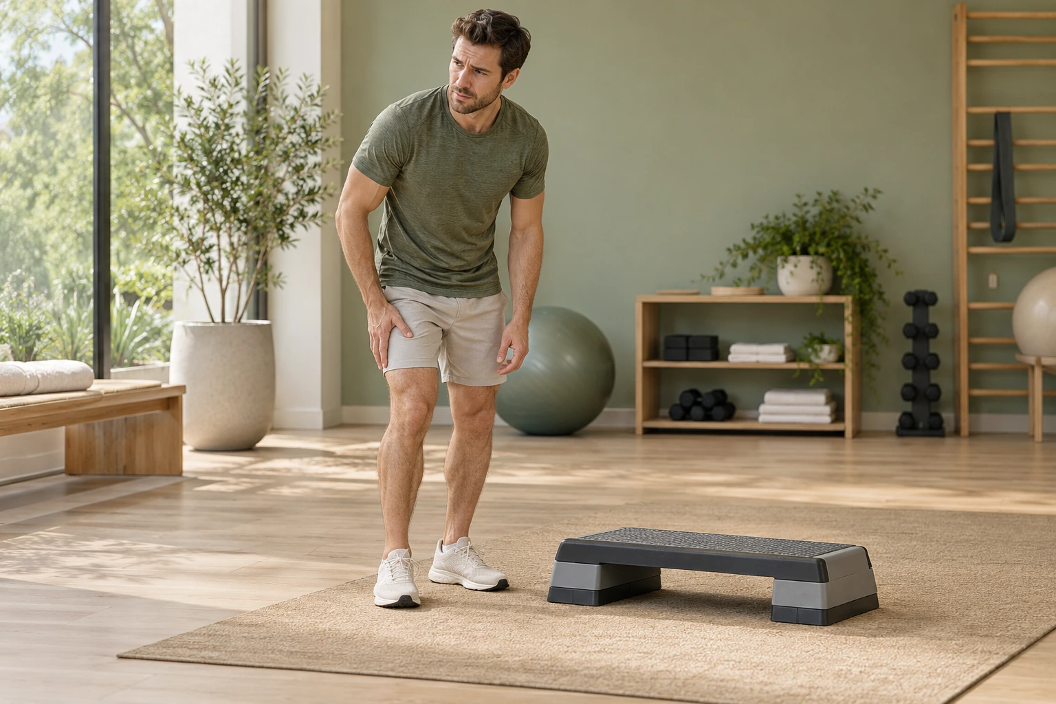 Gêne au genou pendant un exercice pouvant conduire à discuter une méniscectomie