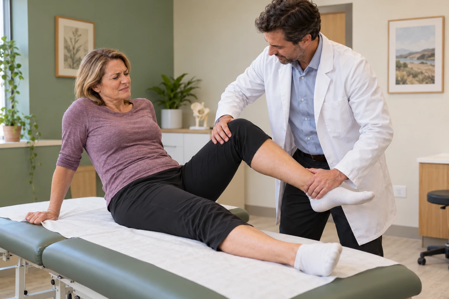 Examen clinique d’une hanche douloureuse en consultation