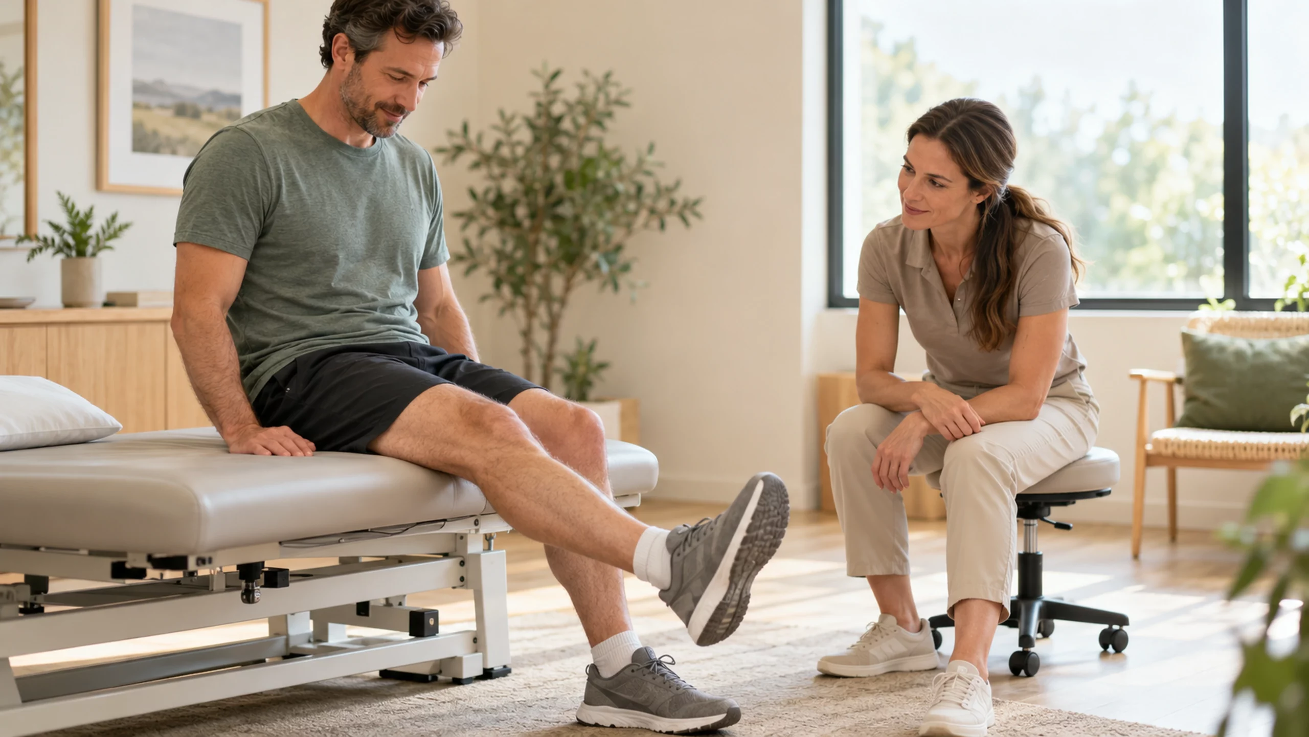 Séquelles après une blessure : évaluation personnalisée du genou pendant un mouvement.